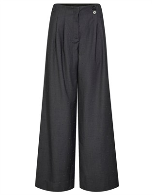 Saga CC Pleat Bukser - Mid Grey